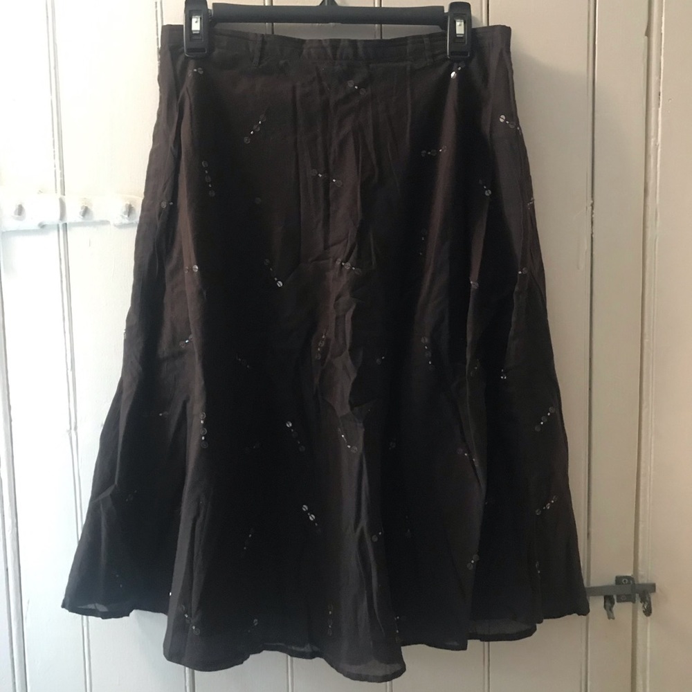 NY&Co Brown Midi Skirt
